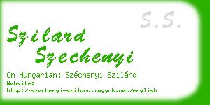szilard szechenyi business card