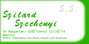 szilard szechenyi business card